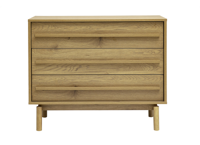 Cassettiera finitura legno rovere 3 cassetti L90 cm YSEULT