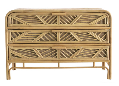 Cassettiera in rattan 3 cassetti GALON - Cassettiera in rattan 3 cassetti GALON