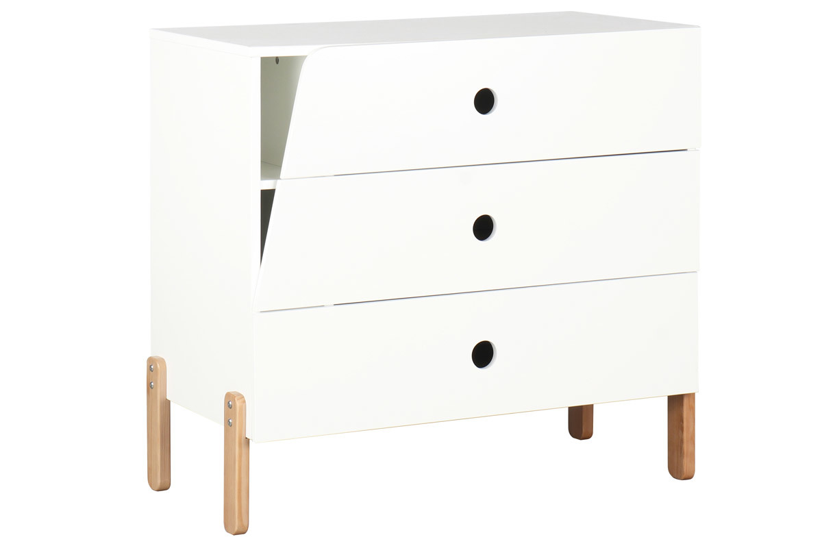 Cassettiera scandinava bambino bianca TIMEHLO