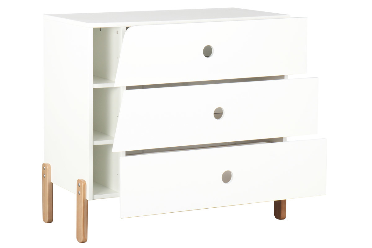 Cassettiera scandinava bambino bianca TIMEHLO