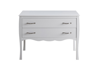 Cassettone di design, laccato, colore: Bianco, 2 cassetti, modello: MARGOT - Cassettone di design, laccato, colore: Bianco, 2 cassetti, modello: MARGOT