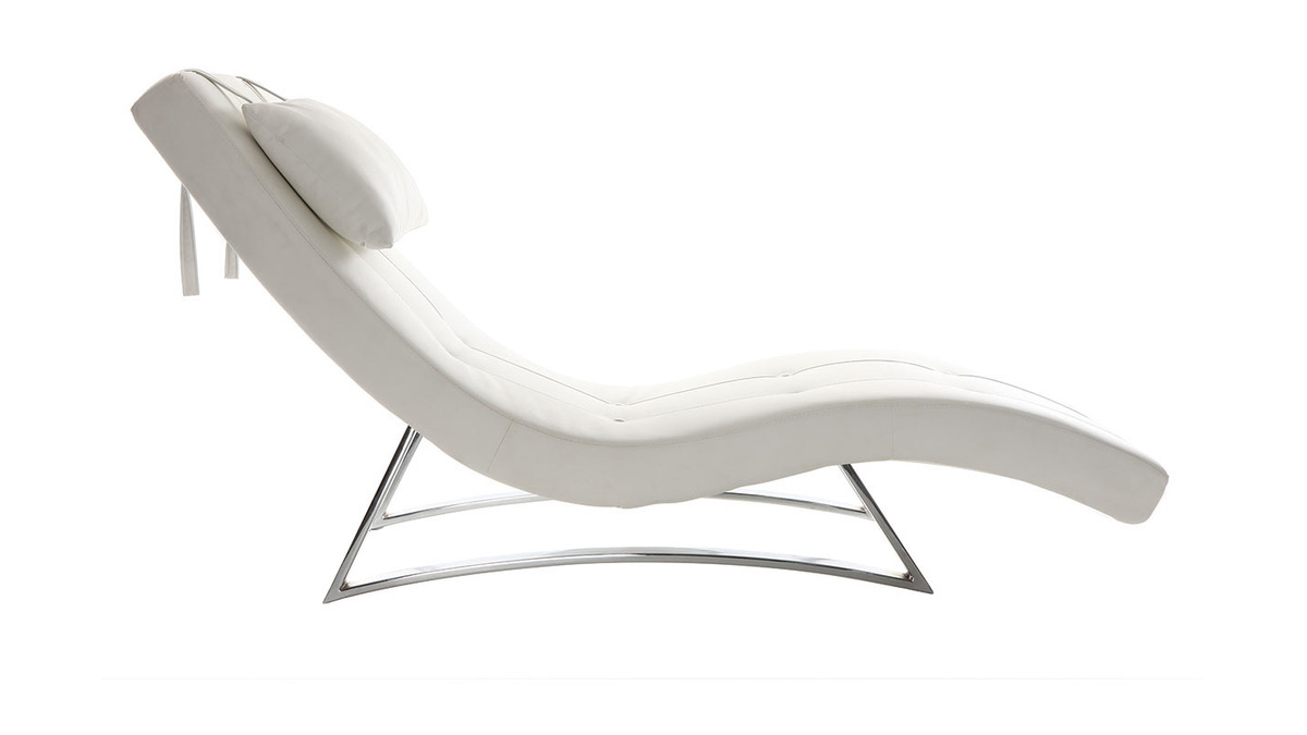 Chaise longue design bianco MONACO