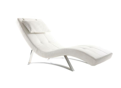 Chaise longue design bianco MONACO