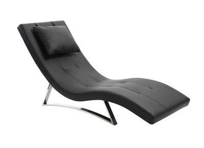 Chaise longue design nero MONACO