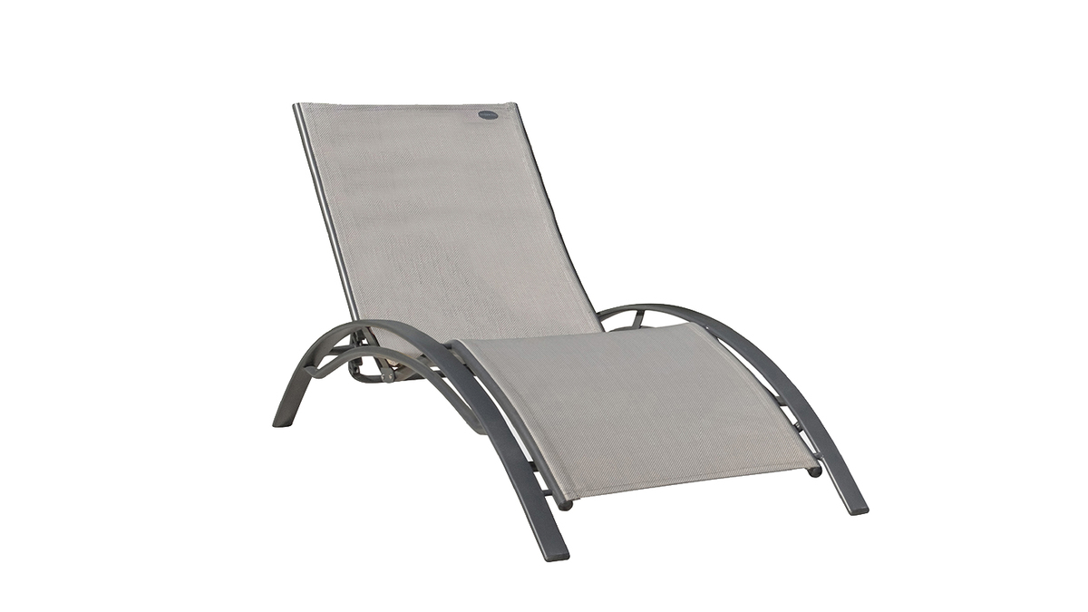 Chaise longue di design grigia SIERRA