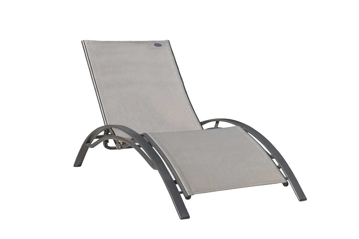 Chaise longue di design grigia SIERRA