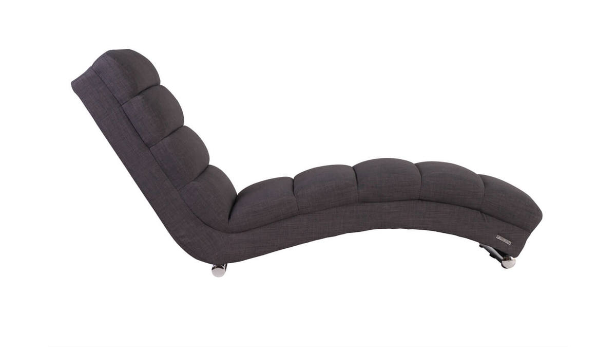 Chaise longue / poltrona design grigio TAYLOR