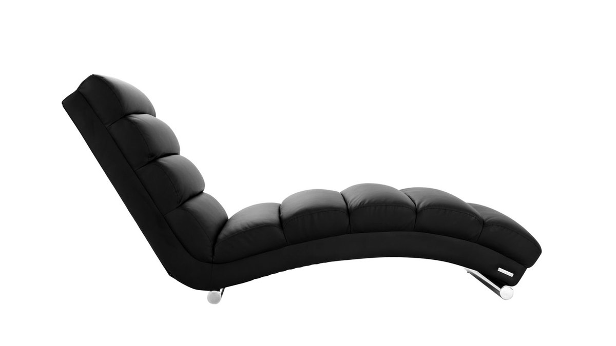 Chaise longue / poltrona design nero TAYLOR Miliboo