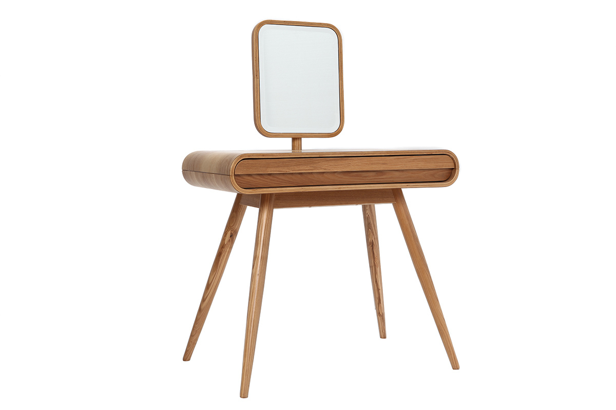 Coiffeuse design con specchio in frassino BJORG