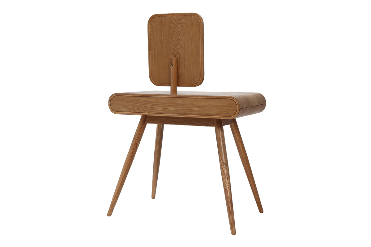 Coiffeuse design con specchio in frassino BJORG