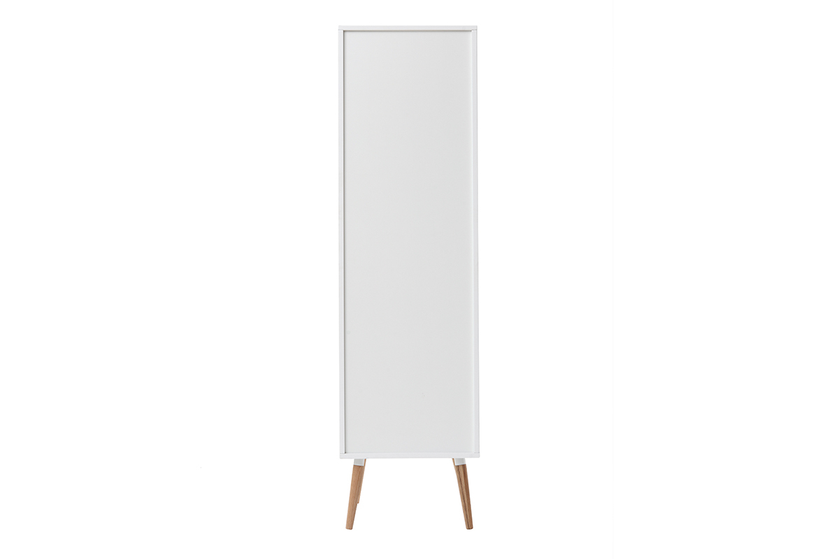 Colonna da bagno Bianco e legno TOTEM