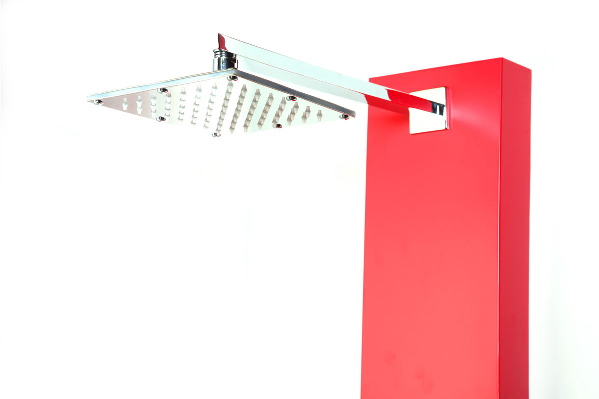 Colonna doccia a idromassaggio colore rosso  TRENDY