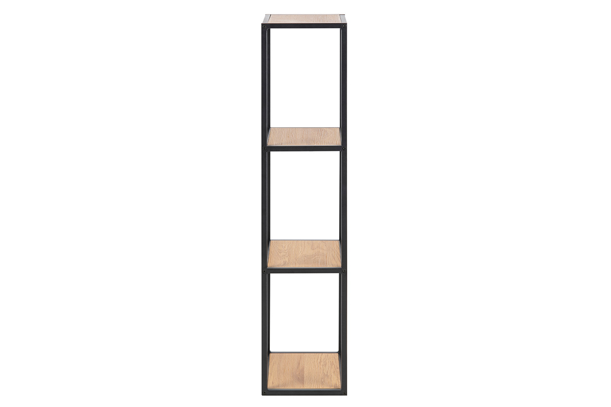 Colonna murale industriale metallo e legno H108 cm TRESCA