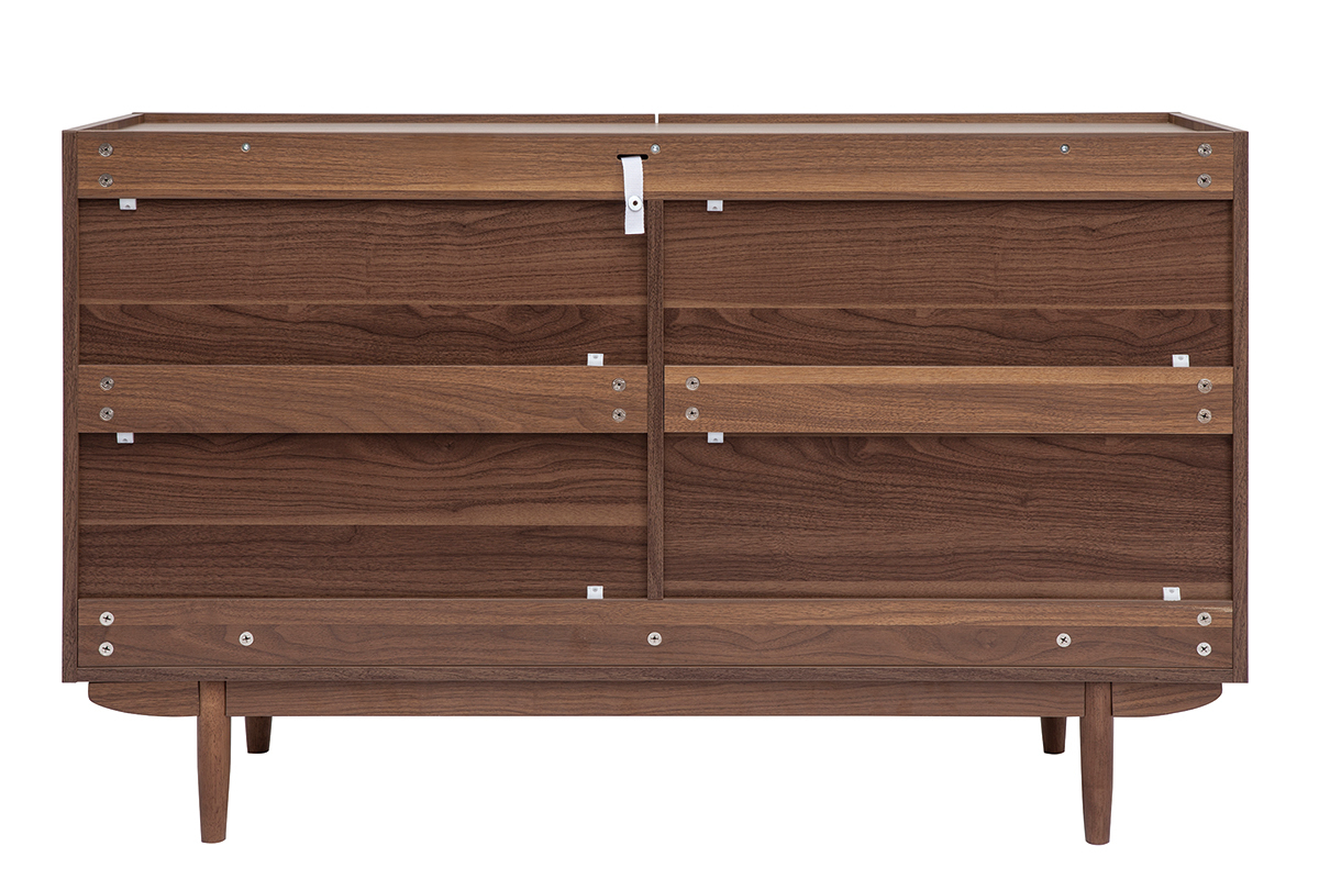 Com 6 cassetti in legno scuro L120 cm SANAA