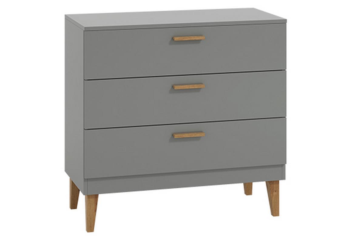 Com bambino grigio e base rovere 3 cassetti ELIAS