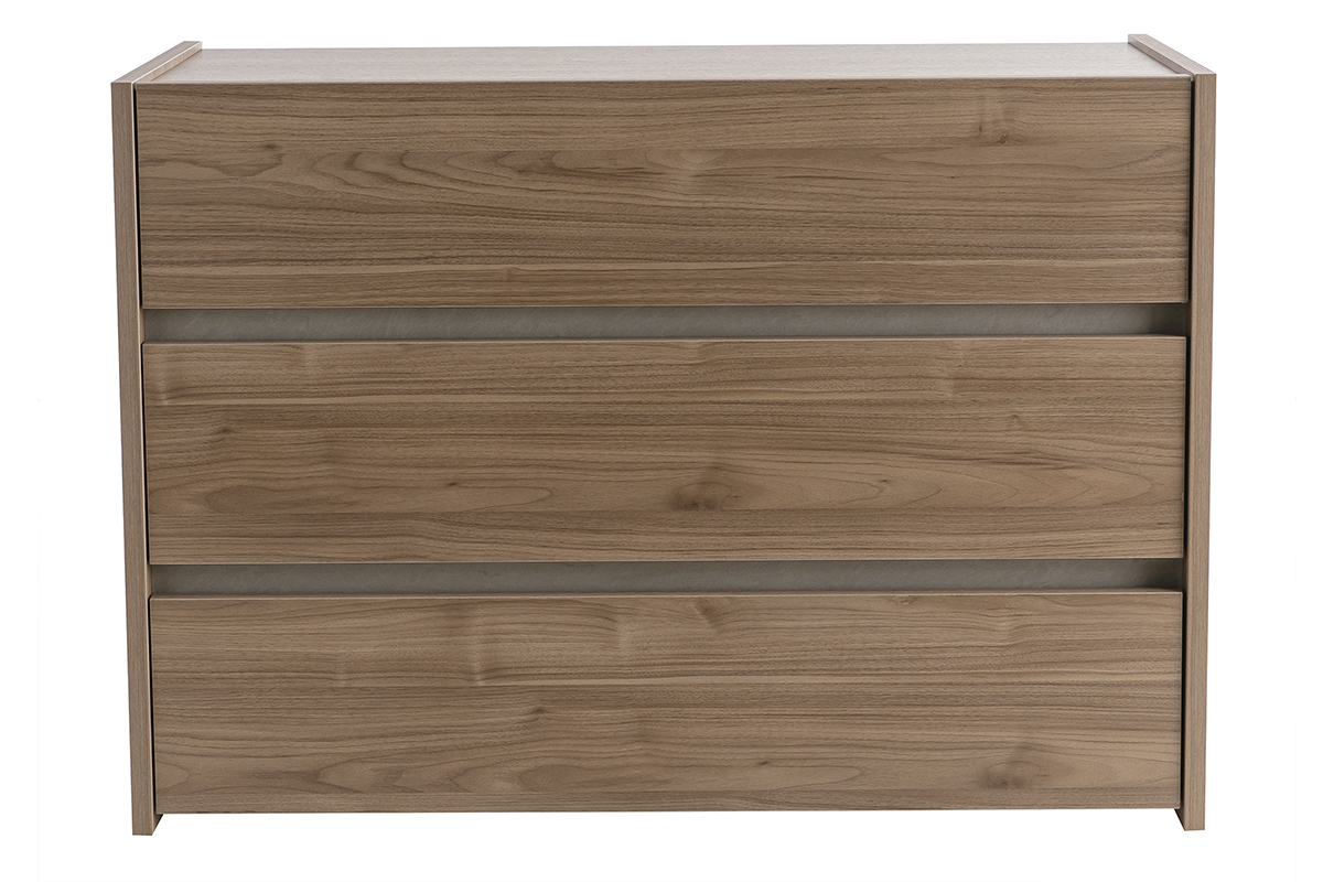 Com design 3 cassetti finitura rovere L111 cm ODE