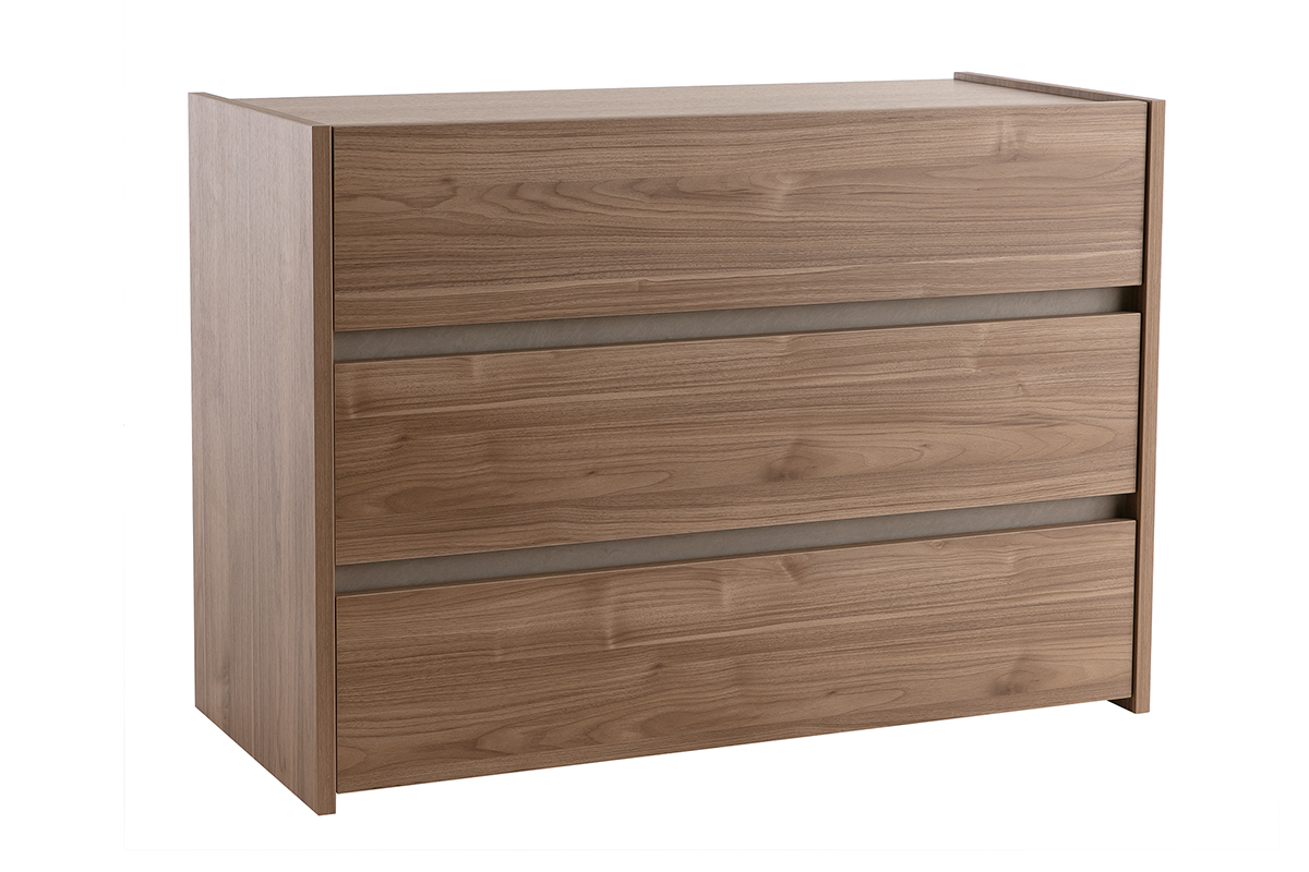 Com design 3 cassetti finitura rovere L111 cm ODE