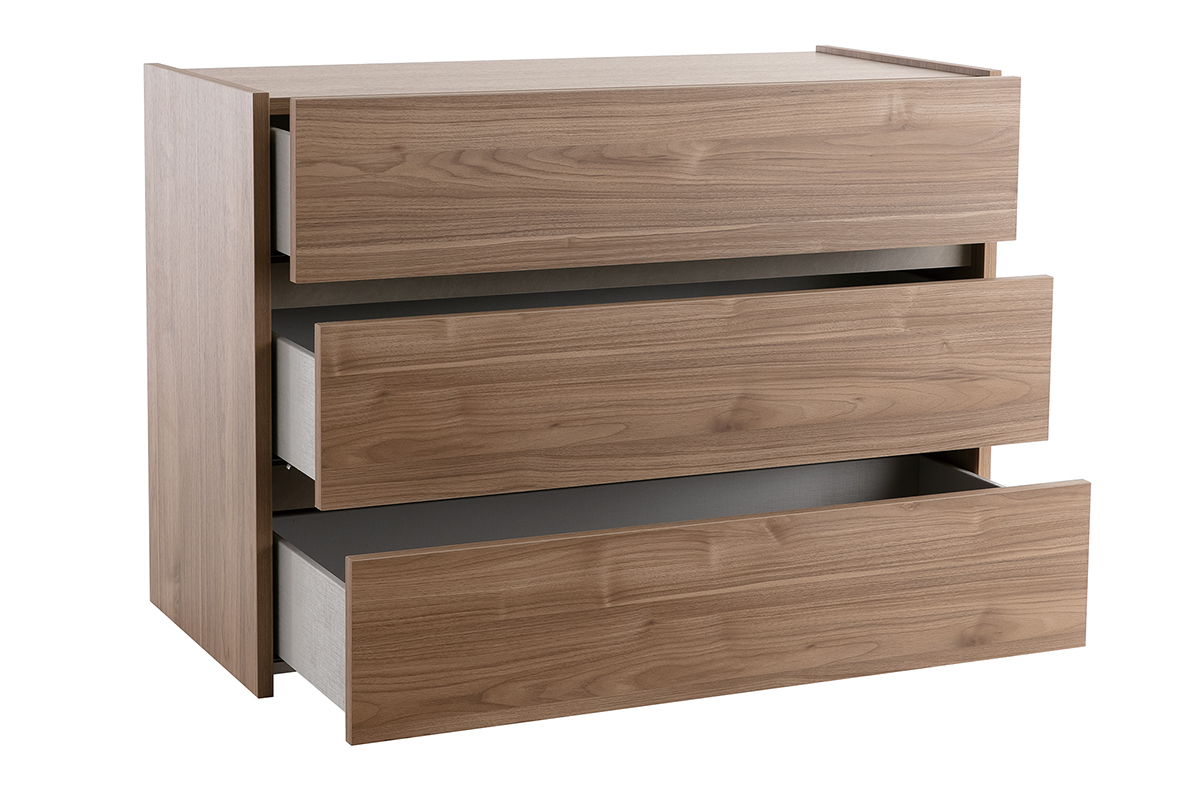 Com design 3 cassetti finitura rovere L111 cm ODE