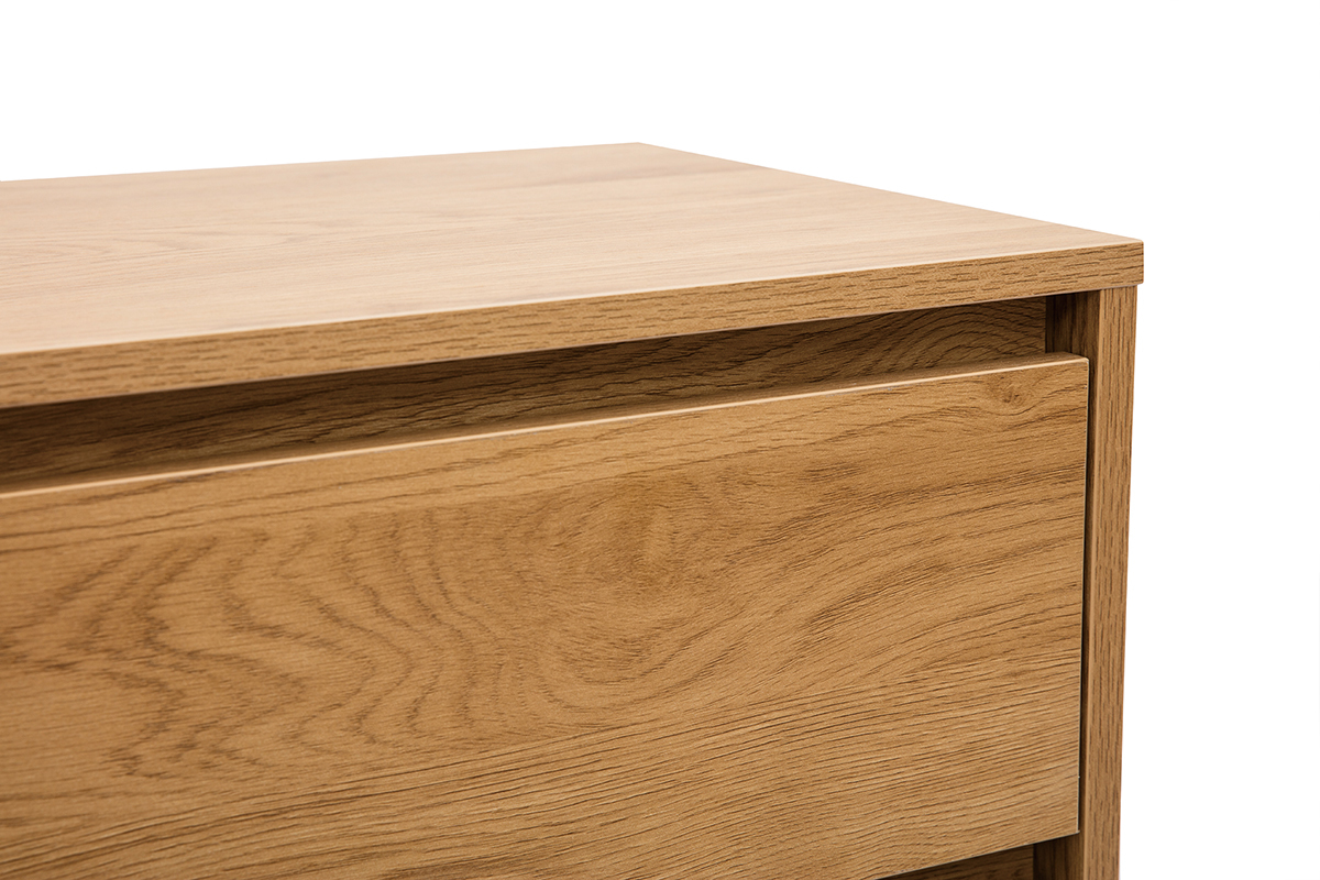Com finitura legno chiaro rovere 4 cassetti L100 cm ARAGON