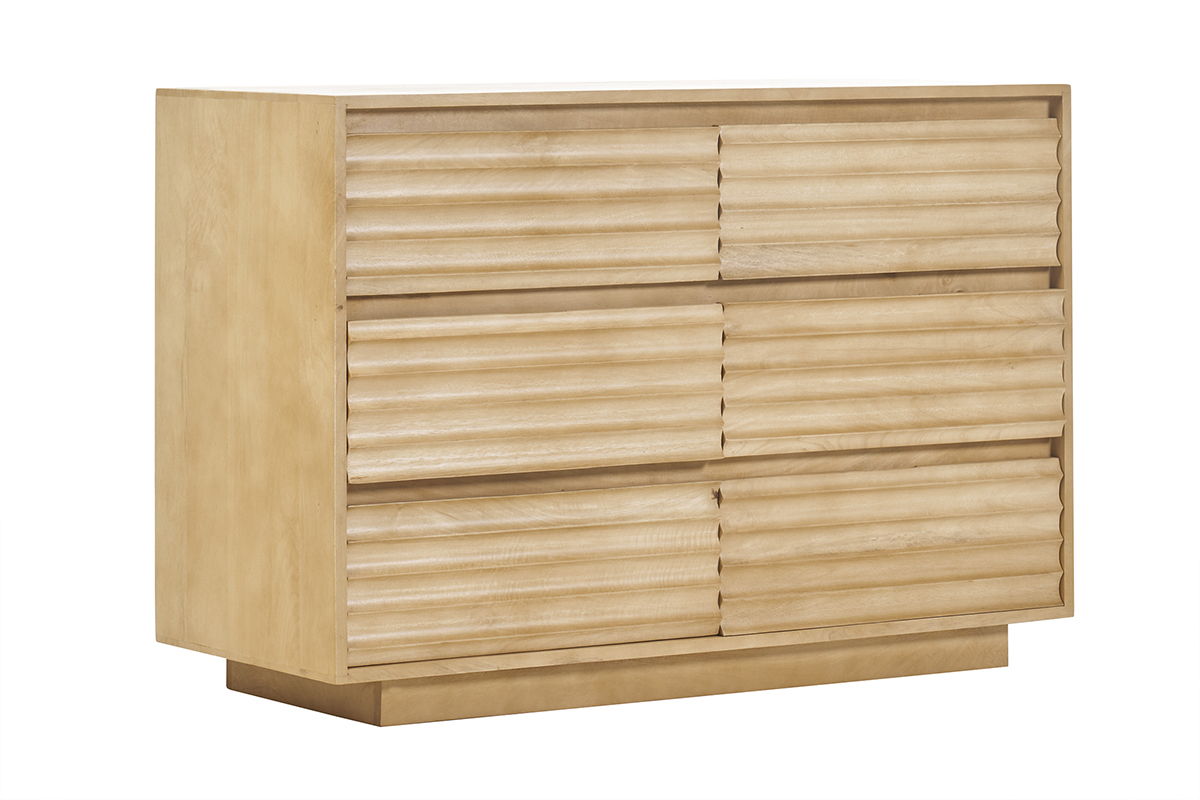 Com in legno di mango massiccio, 6 cassetti L110 MATCHA