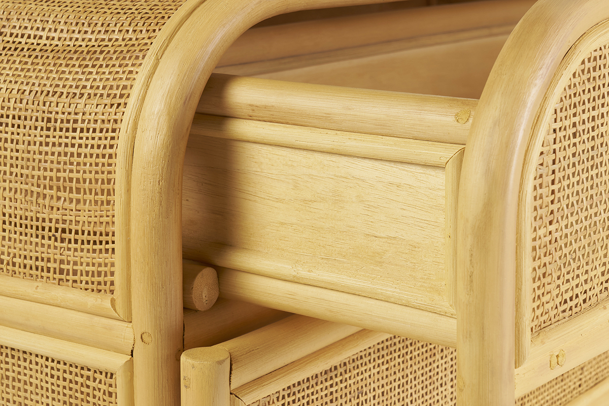 Com in rattan con 3 cassetti L100 cm LUWAK