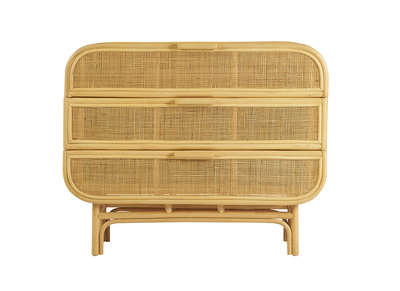 Comò in rattan con 3 cassetti L100 cm LUWAK