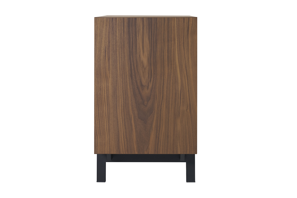 Com vintage 3 cassetti noce e metallo L80,5 cm MANNY