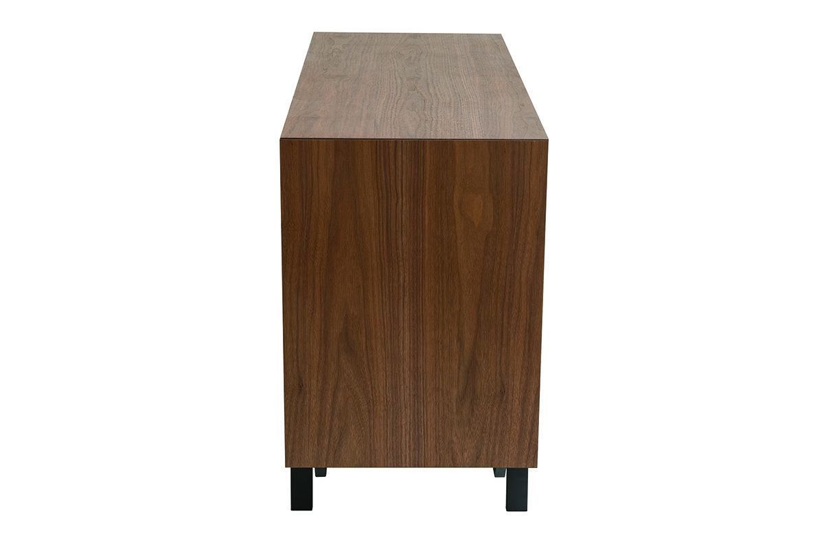 Com vintage 6 cassetti noce e metallo L120 cm MANNY