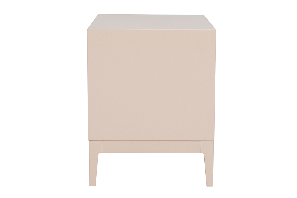 Comodini rosa e metallo dorato con cassetti L60 cm (set di 2) GIANA