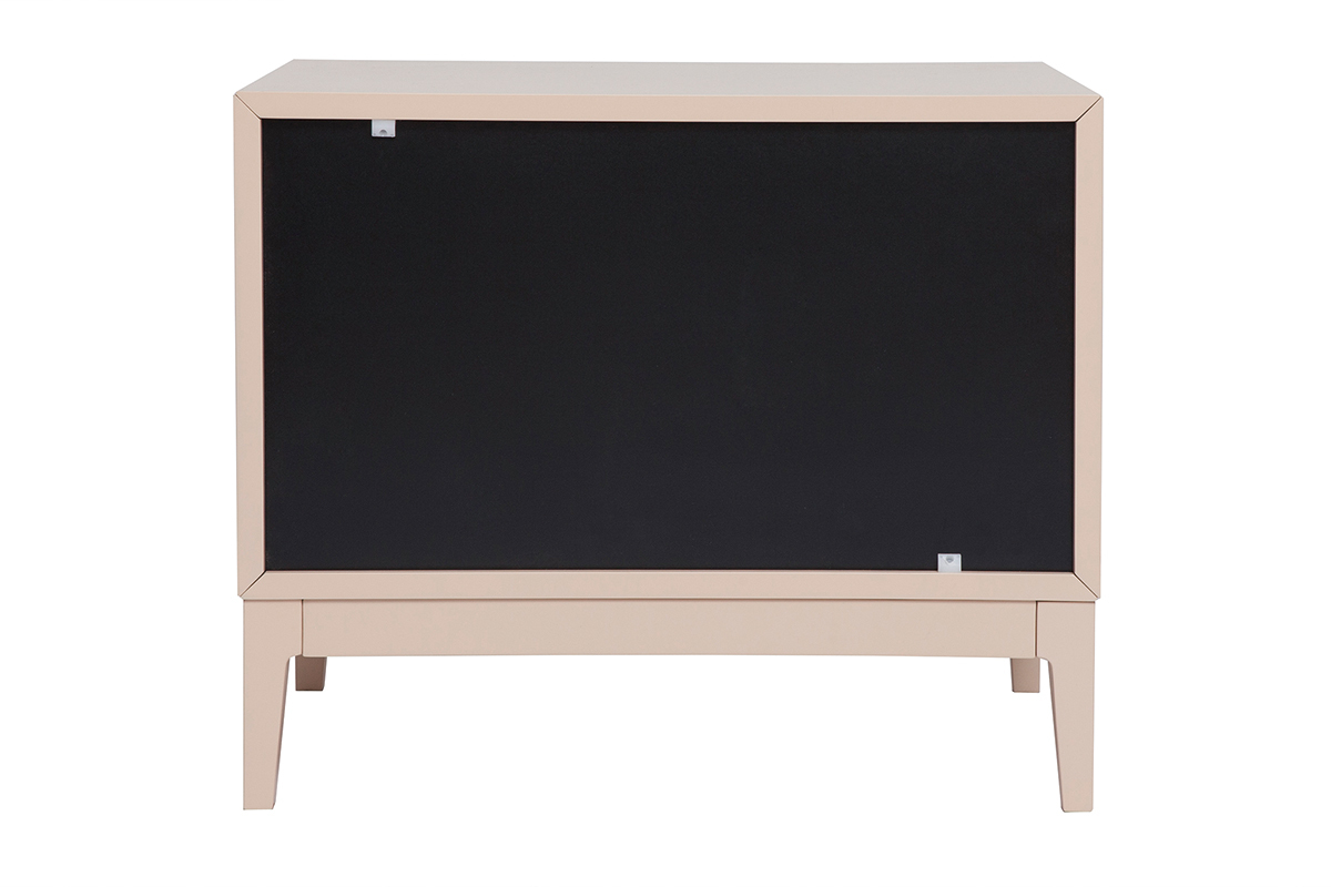 Comodini rosa e metallo dorato con cassetti L60 cm (set di 2) GIANA