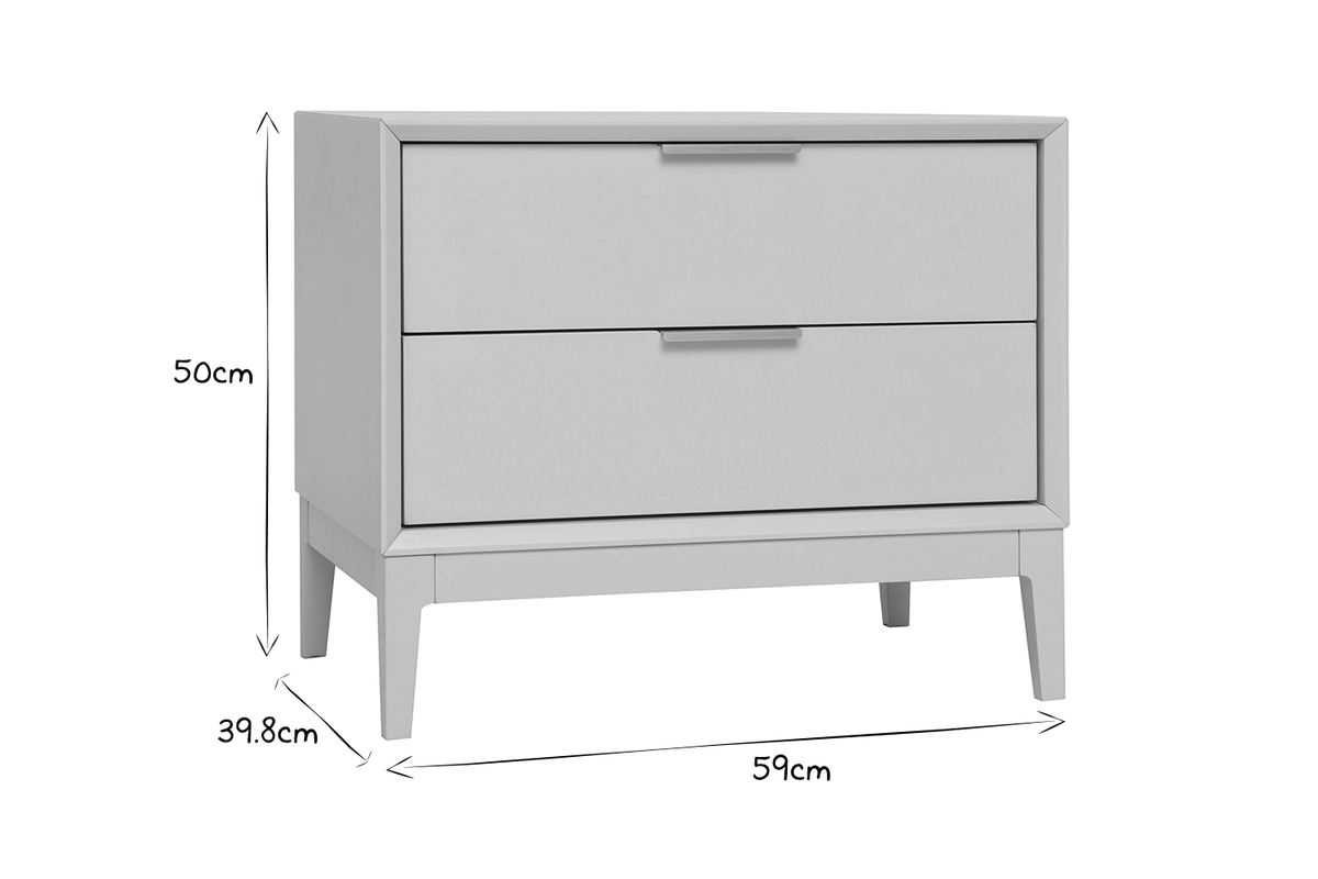 Comodini rosa e metallo dorato con cassetti L60 cm (set di 2) GIANA