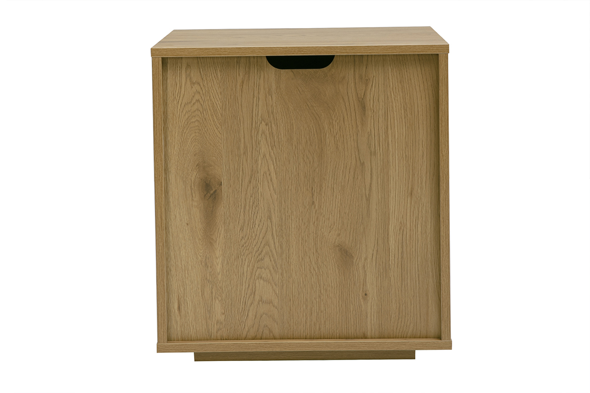 Comodino a 2 cassetti finitura legno chiaro rovere LOTHAIRE