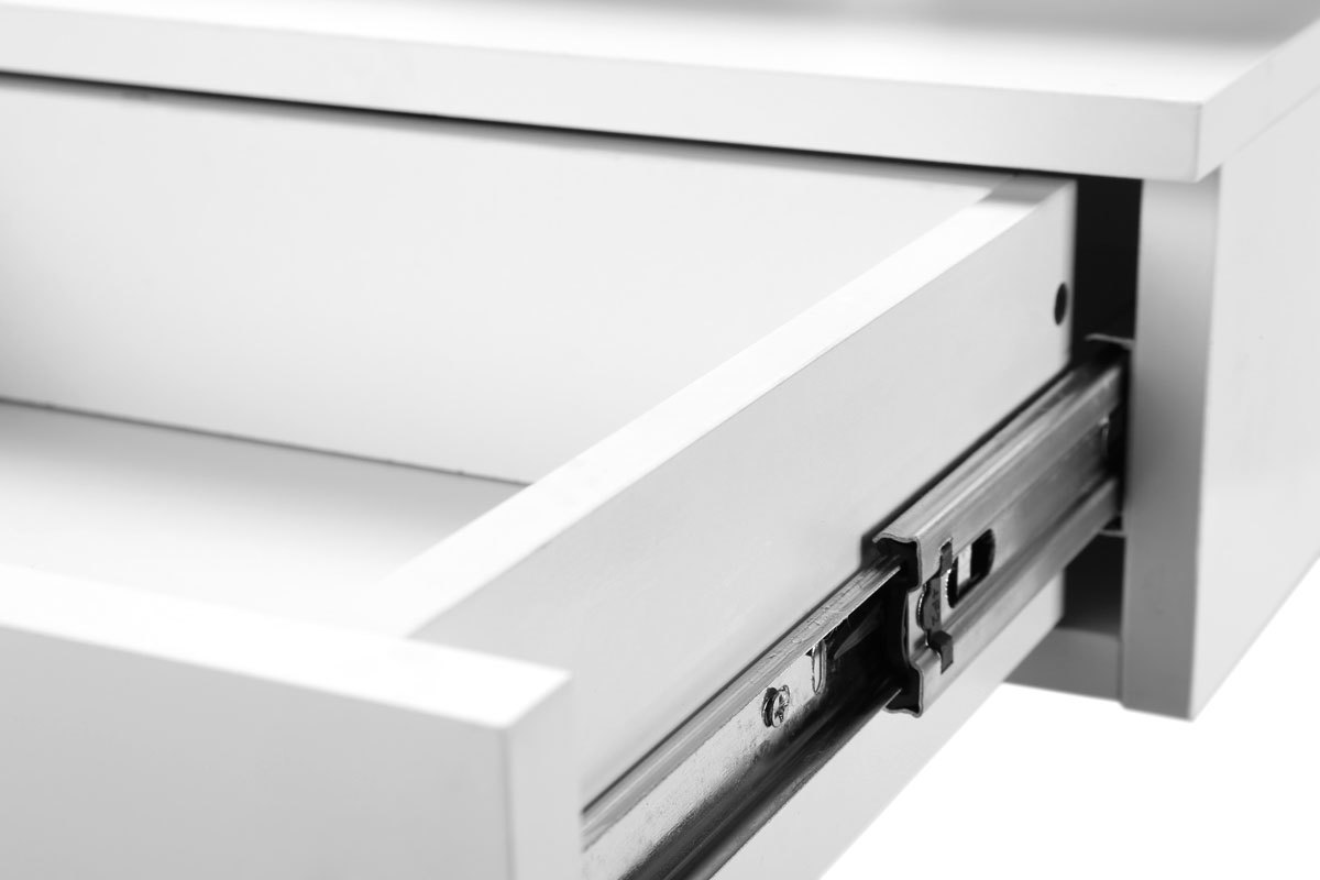 Comodino a parete design laccato bianco opaco MITSY