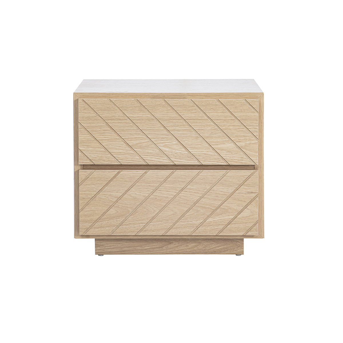 Comodino con cassetti finitura legno quercia chiaro MATALA