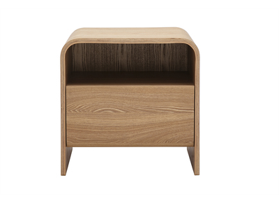 Comodino con cassetto in legno chiaro frassino KYLIA