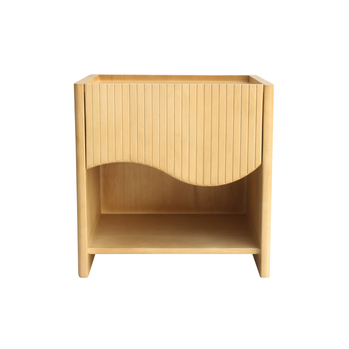 Comodino con cassetto in legno di mango massiccio NEREA