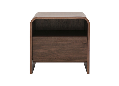 Comodino con cassetto in legno scuro noce KYLIA