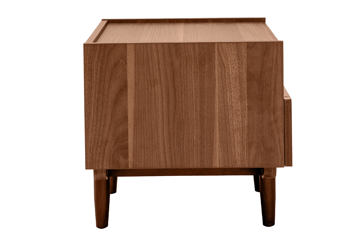 Comodino con cassetto in legno scuro SANAA