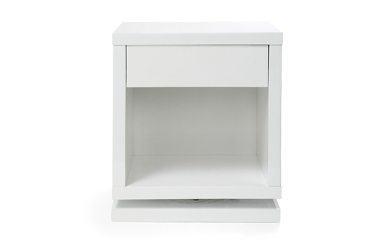 Comodino design girevole bianco lucido MAX