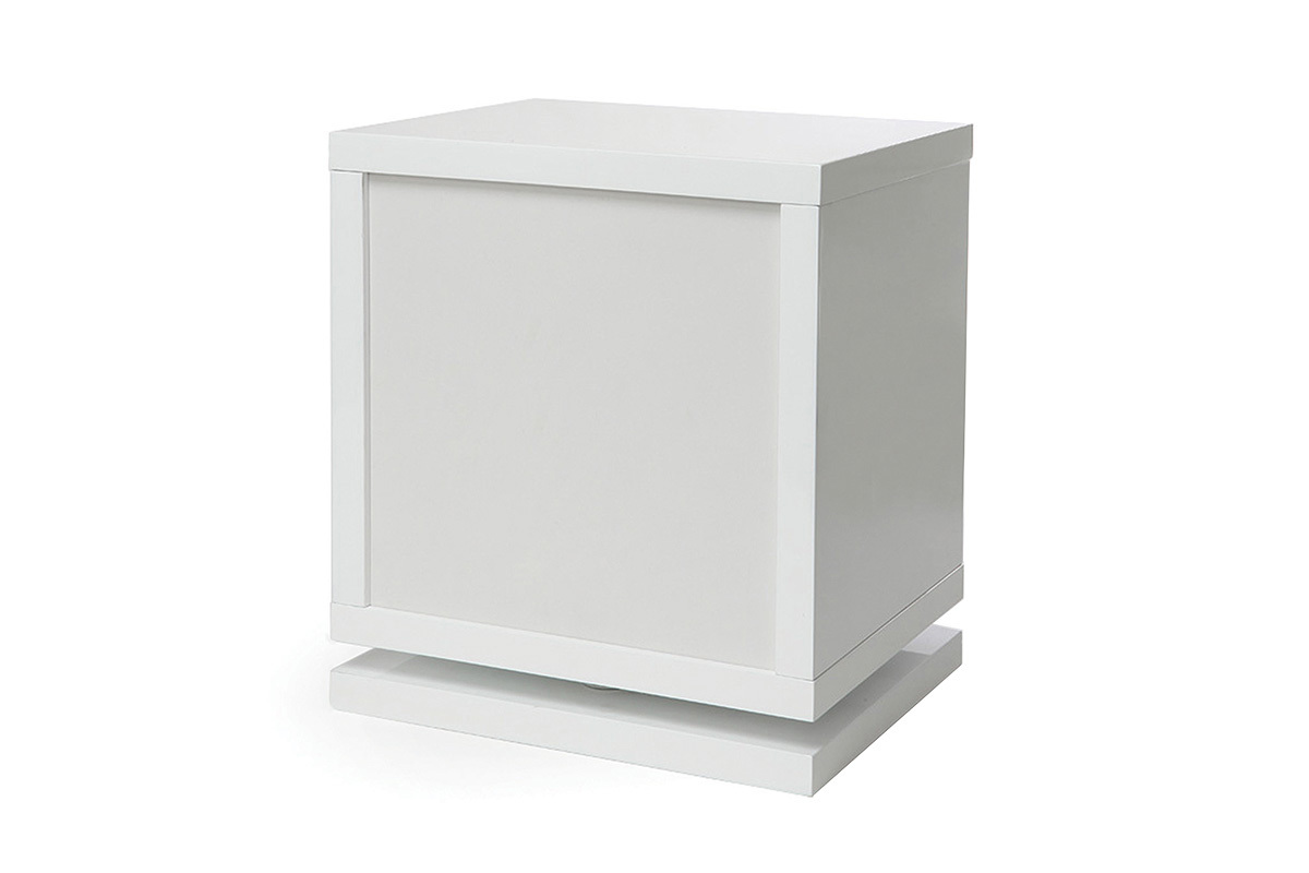 Comodino design girevole bianco lucido MAX