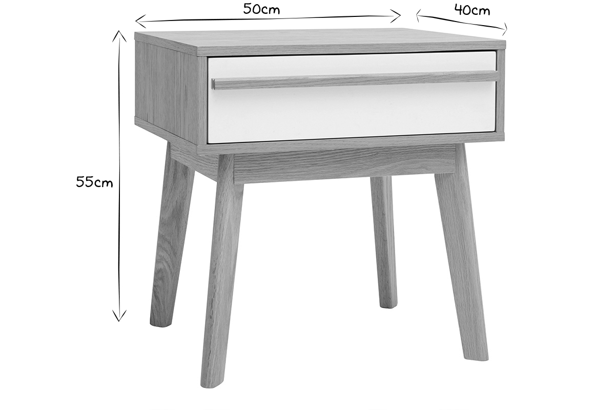 Comodino design scandinavo HELIA