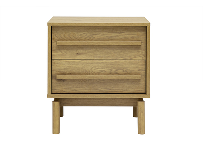 Comodino finitura legno di rovere 2 cassetti L50 cm YSEULT