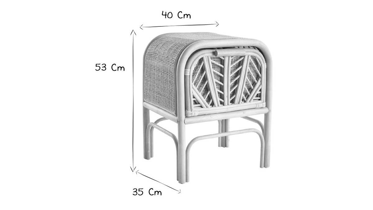 Comodino in rattan GALON