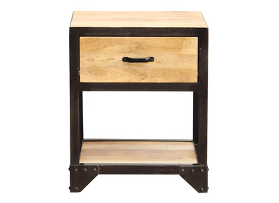 Comodino legno e metallo INDUSTRIA