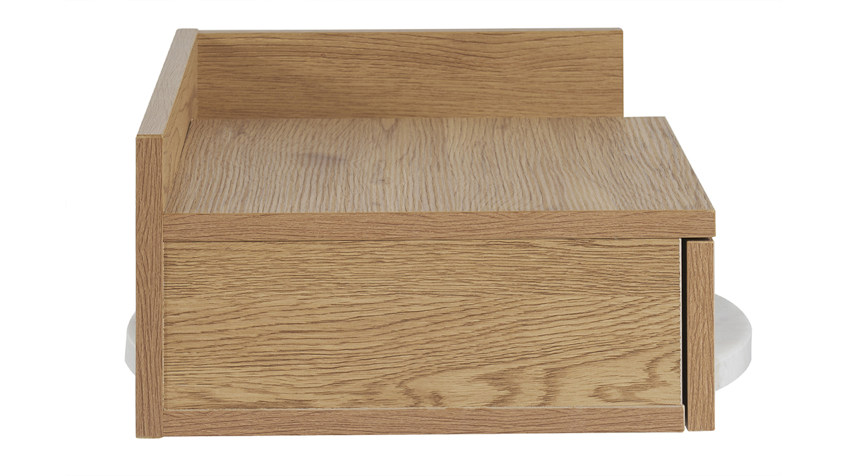 Mas Casa Tavolino Sollevabile Karol 6 Con Cassetto - Legno Massello Di Pino, Finitura Rovere Ika E Bianco, 100x50x47 Cm