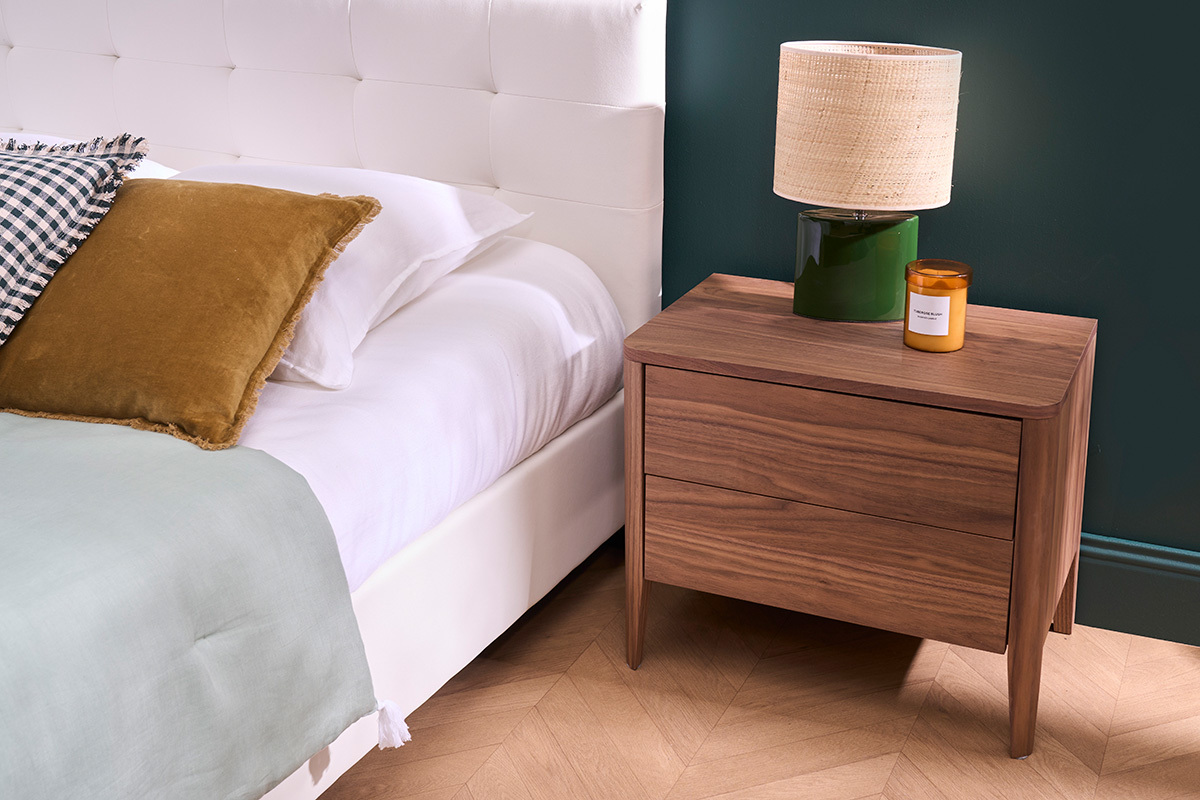 Comodino scandinavo 2 cassetti BENJA