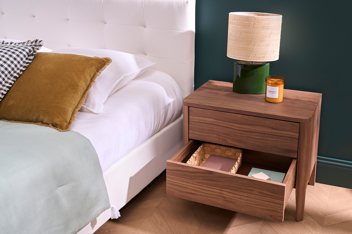 Comodino scandinavo 2 cassetti BENJA