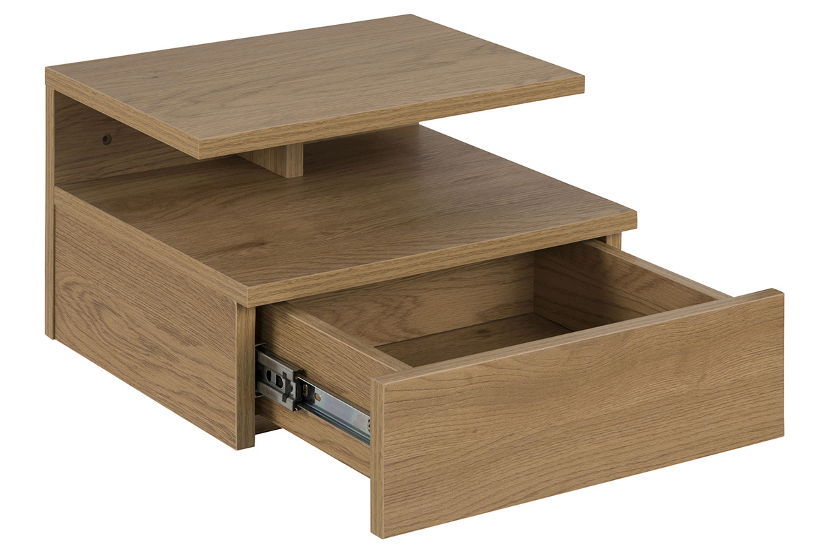 Comodino sospeso finitura rovere naturale MITSY