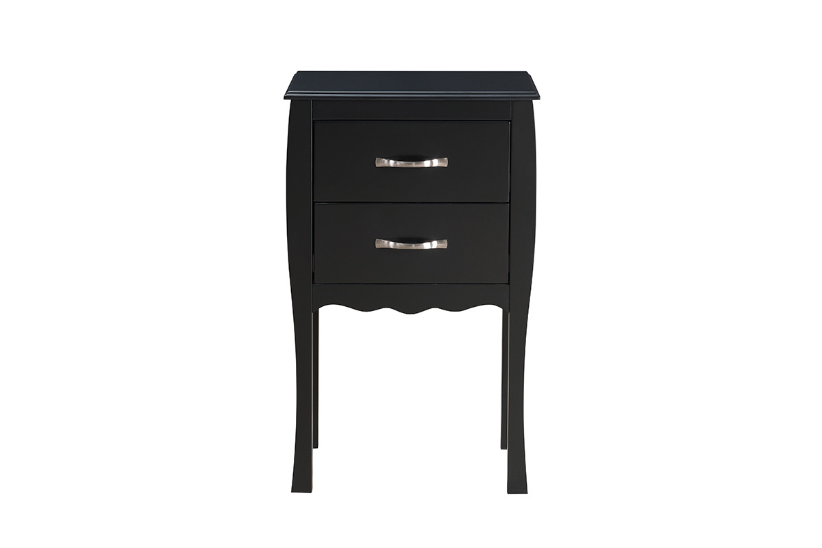 Console / Comodino 2 cassetti nera MARGOT
