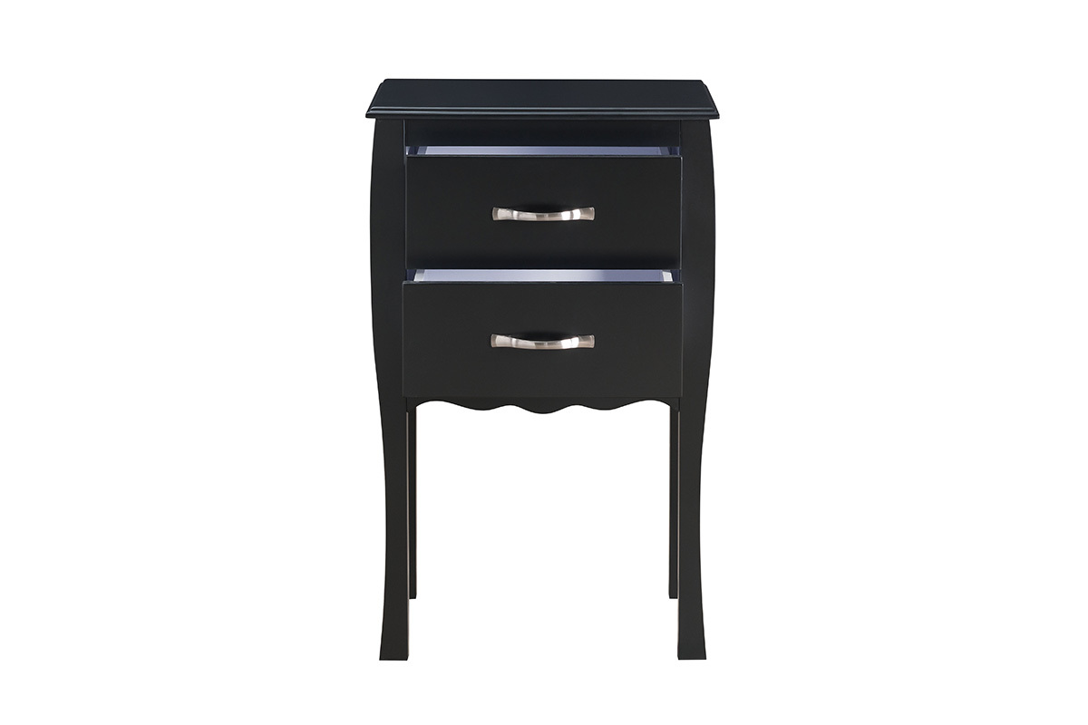 Console / Comodino 2 cassetti nera MARGOT